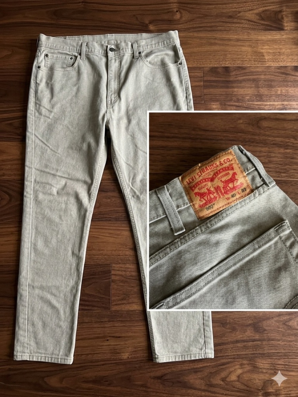 Levi's Men's Skinny Jeans in Light Olive Green